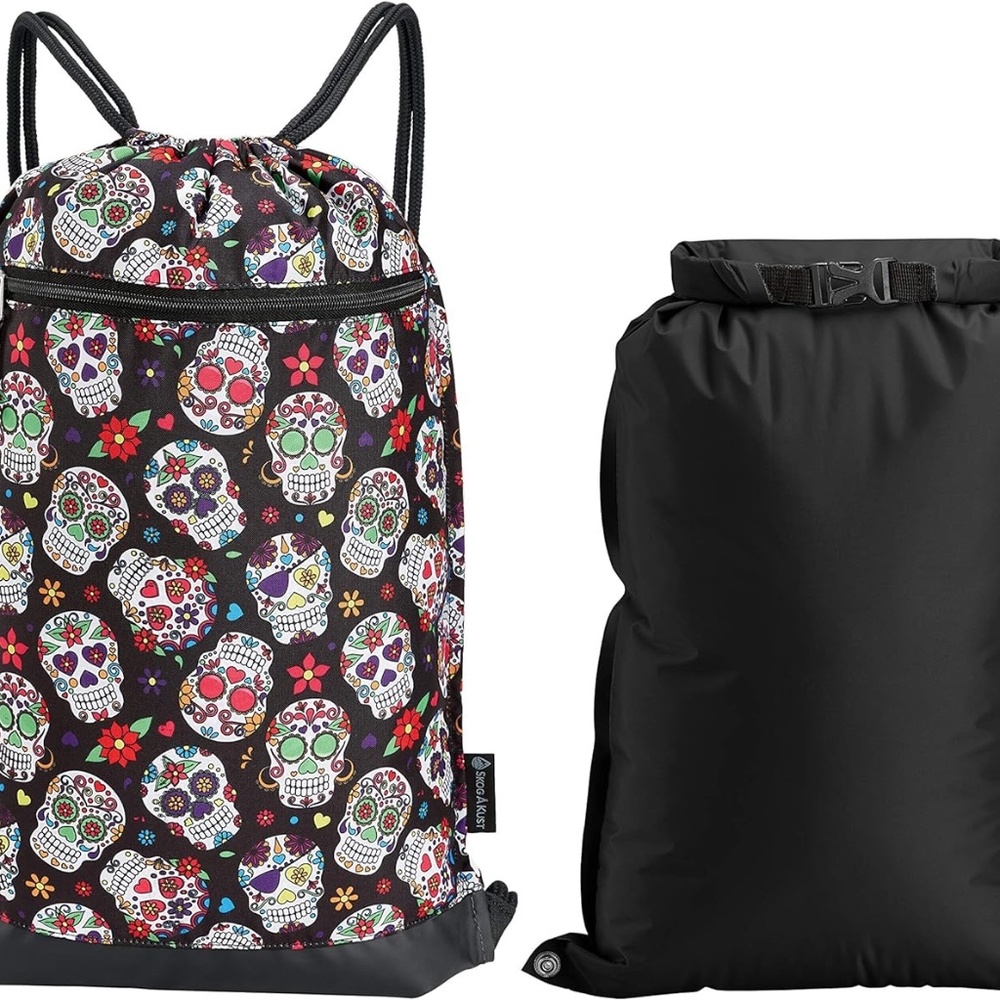 NWT Drawstring Cinch Bag with Removable Waterproof Dry Bag